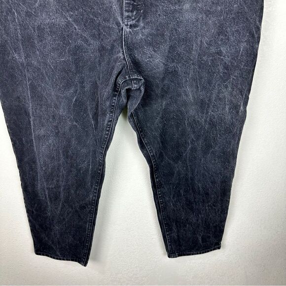 Lees Black Mom Vintage Jeans 80s tapered Leg Size 14- 16 - Picture 3 of 5